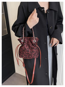 2026 best-selling women's fashionable leopard print waterproof polyester <b>soft</b> bucket <b>bag</b> crossbody <b>bag</b> - Product Image 6