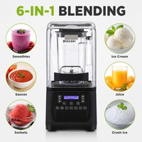 Lohas Commerciële Smoothie Blender, Heavy Duty Elektrische Hoge Snelheid Professioneel Keukenapparaat Restaurant Café Bevroren Fruit