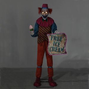Nueva Decoración de Halloween 2026, Payaso Gigante de Neón con Ojos LED Brillantes, Espeluznante y Aterrador, Animatrónico - Product Image 3