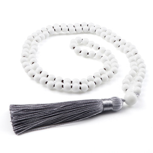 Commercio all'ingrosso di cristallo personalizzato Yoga braccialetto di meditazione Set di collana 108 perle di Mala alla moda involucro di pietre preziose <span class=keywords><strong>preghiera</strong></span> di perline di guarigione - Product Image 6