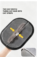 Gant de toilettage portable bleu classique pour animaux de compagnie, grande surface, lavable, anti-statique, pour chats, chiens, lapins, nettoyeur de poils multi-usages avec œillet