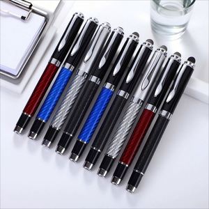 High Quality Custom Company Logo Signature Carbon Fiber <b>Metal</b> <b>Roller</b> Gift Promotional Ballpoint Pens for Business - Product Image 1