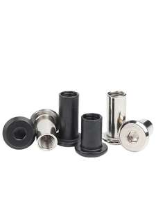 Écrou de serrage carré à tête <span class=keywords><strong>plate</strong></span> en acier inoxydable 304, <span class=keywords><strong>bord</strong></span> inversé, avec bouchon à vis pour plaque de fixation, couleur naturelle, classe 4.8 6.8, vente en gros - Product Image 4