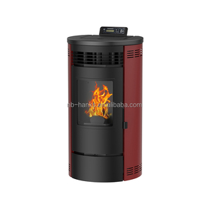 NB-PR 9KW Écologique Style Moderne Rond Poêle Autoportant Cheminée Intérieure avec WIFI Télécommande Biomasse <span class=keywords><strong>Bois</strong></span> Pellet - Product Image 1