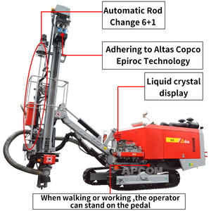 APCOM V6 DrillingRig صغيرة مفتوحة الهواء <span class=keywords><strong>DTH</strong></span> المحمولة آلة حفر مطرقة حفر آلية ماركة دث خام الألغام آلة حفر - Product Image 2