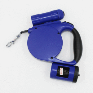 pet products outdoor automatic retractable dog leash with light and poop bags - Product Image 5