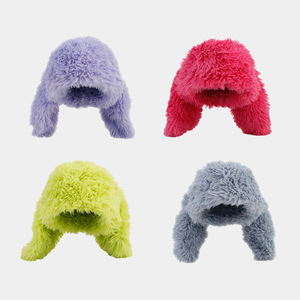 Nouveau chapeau <span class=keywords><strong>de</strong></span> lapin moelleux <span class=keywords><strong>de</strong></span> couleur vive, chapeau <span class=keywords><strong>de</strong></span> lapin amusant et mignon, chapeau <span class=keywords><strong>de</strong></span> femme pour l'automne et l'hiver, chapeau chaud et confortable, chapeau bob - Product Image 1