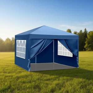 Carpa de Camping Impermeable Azul de 3 x 3 m con Dos Puertas y Dos Ventanas, Tela Oxford, Montaje Rápido, Uso en Exteriores - Product Image 2