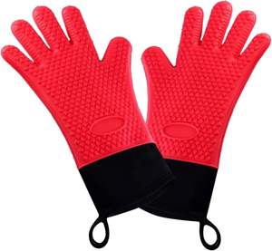 Guantes de Silicona Antideslizantes y Resistentes al Calor para Horno de Microondas, Guantes para Barbacoa, Manoplas de Silicona para Horno - Product Image 1