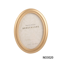 Cadre photo ovale en bois doré avec impression UV, cadre de bureau écologique de luxe léger européen pour la décoration de la maison et de mariage