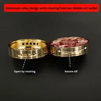 Ambientador de Coche Exclusivo Transfronterizo, Oculto y Giratorio, de Aleación de Zinc, Eliminador de Olores, Fragancia Personalizada, Diseño DIY para Salida de Aire del Coche