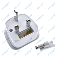 Adaptateur de voyage avec prise standard britannique 13A vers prise standard américaine, adaptateur de voyage avec prise triangulaire HK avec fusible