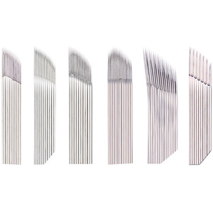 Venta al por mayor Microblading PMU Kit hoja aguja Tebori herramienta 0,16mm Rosa maquillaje permanente Micro cuchillas sombra - Product Image 5