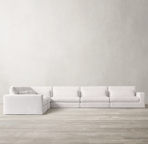 โซฟาผ้ารูปตัวแอล ดีไซน์ทันสมัย สไตล์ยุโรป หรูหรา สำหรับห้องนั่งเล่น - Product Image 3