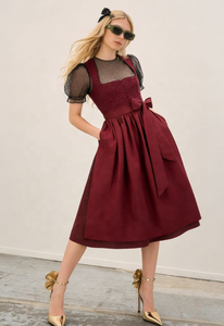 Série Tweed <span class=keywords><strong>Rouge</strong></span> Dirndl <span class=keywords><strong>Rouge</strong></span> Nouveau pour 26 Ans OEM/ODM Bavière Allemagne - Product Image 3