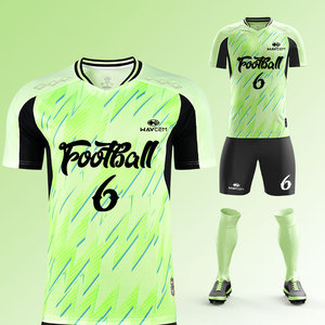 Set da calcio per bambini estivi maglia da calcio a scollo a V con taglio automatizzato e sublimazione per allenamento Top Style - Product Image 5