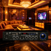 Amplificateur de puissance pour karaoké Dn208 Mini 80Wx2 1U, audio KTV domestique avec USB, SD, télécommande, audio haute résolution, durable