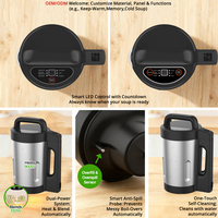 Olla Eléctrica Multifuncional 6 en 1 de 1.5L para Sopas, con Panel LED, Acero Inoxidable, Portátil, para el Hogar