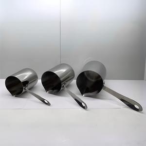 Stainless Steel Milk Pot 350ml 600ml 1000ml <b>Set</b> Spill Proof Round Shape For Home Use Solid Color - Product Image 4