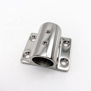 Зеркальный полированный 1 "Нержавеющая сталь 316 поручень для яхт особый фиксированный прямоугольный базовый держатель для флага - Product Image 2