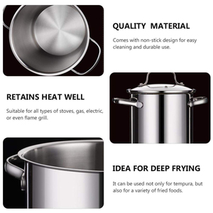 Vente en gros d'usine Pot à <span class=keywords><strong>asperges</strong></span> en acier inoxydable avec couvercle en verre et panier intérieur Grand corps Pots à pâtes de cuisson - Product Image 5