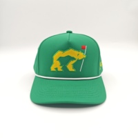 Casquette de baseball unisexe personnalisée 5 panneaux en tissu sergé imperméable avec logo brodé, trous découpés au laser, motif léopard sportif