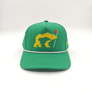 Gorra de Béisbol/Golf Unisex Personalizada de 5 Paneles con Logotipo Bordado, Orificios Cortados con Láser, Tela Impermeable de Sarga, Ajustable, Diseño Deportivo con Estampado de Leopardo - Product Image 2