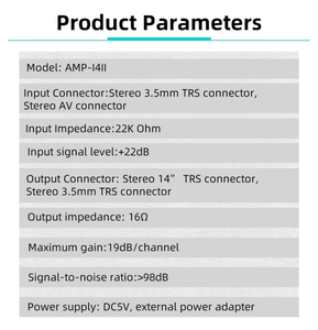 Amplificador de Auriculares Estéreo Profesional Mini de 4 Canales Rayco AMP-412, Control de Volumen Independiente, Interruptor de Encendido, para <span class=keywords><strong>Karaoke</strong></span> - Product Image 6