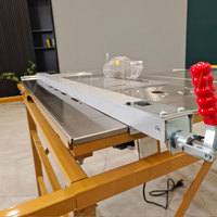 Sierra de Mesa Circular Horizontal Plegable Portátil Mini con Corte a 45/90 Grados, Diámetro de Corte de 20 CM, Peso de 55+22 KG para Trabajos en Madera