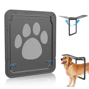 Pintu layar hewan peliharaan terlaris dengan tutup interior dapat dikunci meningkatkan gerbang pintu anjing untuk anjing kucing