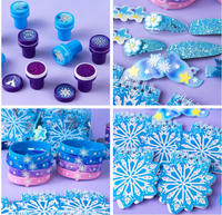 Kit de Suministros para Fiestas Temáticas de Frozen: Pulseras, Sellos, Pinzas para el Pelo, Mini Cuadernos, Lápices, Pajitas, Pegatinas, Juguetes y Bolsas de Regalo