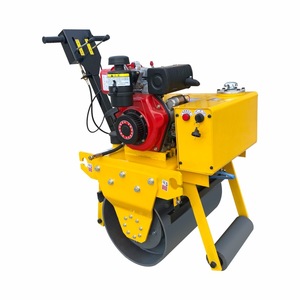 Rodillo Compactador de un Solo Tambor VR-600C con Motor Diésel y Sistema Hidráulico, Rodillo Estático Amarillo - Product Image 2