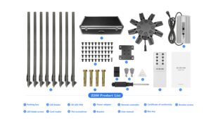 Máy Chiếu Quảng Cáo Máy Chiếu Hệ Thống Treo Không Khí Âm Thanh Nổi Mắt Thường 180Cm Nội Dung Thay Thế Hoạt Hình HD Quạt Ba Chiều 3D - Product Image 3