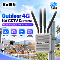 KuWFi 4g Cat6 Dual Band AX1800 Wifi Sim Antena Eksternal 2*sim Router Modem 4g Lte Wi-fi Industri untuk Kamera CCTV