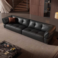 Canapé une place en cuir écologique, style italien, luxe léger, minimaliste, bois massif, espace de rangement personnalisable, design haut de gamme