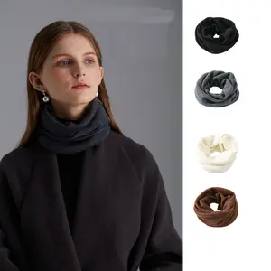 Écharpes chaudes d'hiver en gros Dames Femmes Laine Logo personnalisé Hiver Châle doux 100% Écharpe en laine
