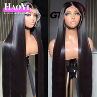 Pelucas de Cabello Humano Natural Indio Transparente HD 13x6 con Encaje Frontal Completo, Liso, 13x4, 360, Sin Pegamento, Pre-Arrancado, al por Mayor
