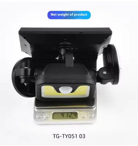 Lampe solaire LED murale extérieure étanche avec détecteur de mouvement PIR, 3 têtes, sécurité, télécommande, éclairage d'urgence - Product Image 6