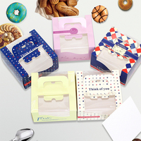 Vente en gros Y52 grande boîte à gâteau en papier kraft jetable transparente personnalisée pour mariage avec fenêtre à l'avant