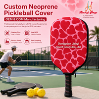 Housse de raquette de pickleball OEM en néoprène, taille personnalisée, avec impression intégrale pour les marques et clubs sportifs, avec emballage à étiquette suspendue