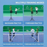 Machine à balles de tennis et pickleball télécommandée universelle avec filet de récupération intégré pour l'entraînement en solo