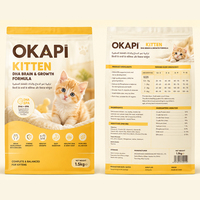Nourriture sèche pour chatons de qualité supérieure, sans céréales, riche en protéines, certifiée FDA, fabrication OEM/ODM, étiquette privée, halal, approvisionnement en vrac