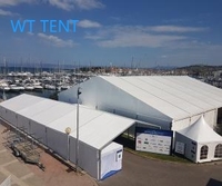 Carpa de Invierno de Gran Tamaño (35m x 60m) con Estructura de Aluminio en Forma de A, Resistente a la Nieve, para Campamento de Montaña al Aire Libre