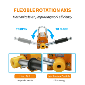 Lève-charge magnétique permanent 3300 lb, aimant de levage avec déclenchement, utilisé dans les grues d'atelier pour soulever des plaques d'acier - Product Image 5