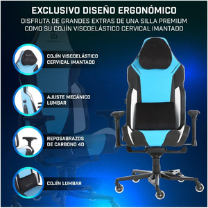 <span class=keywords><strong>Sedia</strong></span> da <span class=keywords><strong>Gaming</strong></span> PC Economica, Moderna, Professionale e Confortevole in Pelle PU, Girevole, con Telaio in Acciaio Estensibile e Capacità di 227 kg - Product Image 5