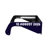 Lunettes pour éclipse solaire certifiées ISO 12312-2 et conformes CE ISO, lunettes d'éclipse solaire en papier avec œuvre d'art personnalisée, fabricant