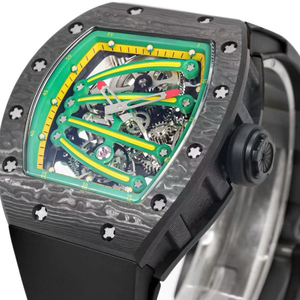 Montre MR résistante aux chocs, mouvement 5901, cadran en cristal saphir, bracelet en caoutchouc, montre pour les soirées privées, montre haut de gamme pour les occasions sociales - Product Image 2