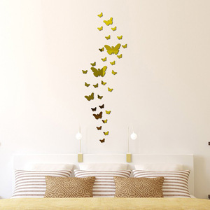 Pegatinas de Pared Acrílicas de Mariposas DAMAI, Decoración 3D Removible DIY, Calcomanías de Pared para Ensamblar, Adhesivos Decorativos para Habitaciones - Product Image 4