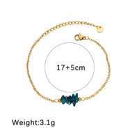 Bracelet en pierres naturelles éclatées, acier inoxydable, coloré, tendance, polyvalent, esthétique, élégant, bijoux en gros