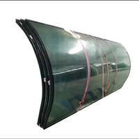 Fenêtres, portes et escaliers en verre bombé trempé sur mesure, profilés de garde-corps en verre bombé feuilleté architectural